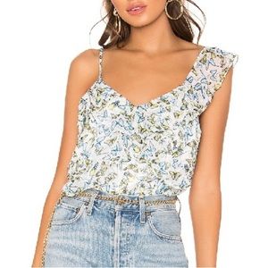 Cupcakes & Cashmere Butterfly Ruffle Cami Top